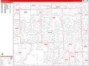 Miami Gardens  Wall Map Red Line Style